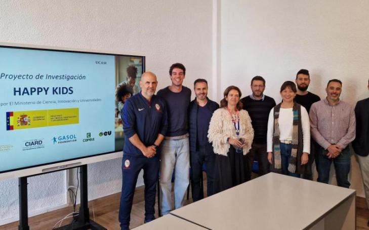 Leaders of the ‘Happy Kids’ project after the presentation at the San Vicente de Paúl Catholic School