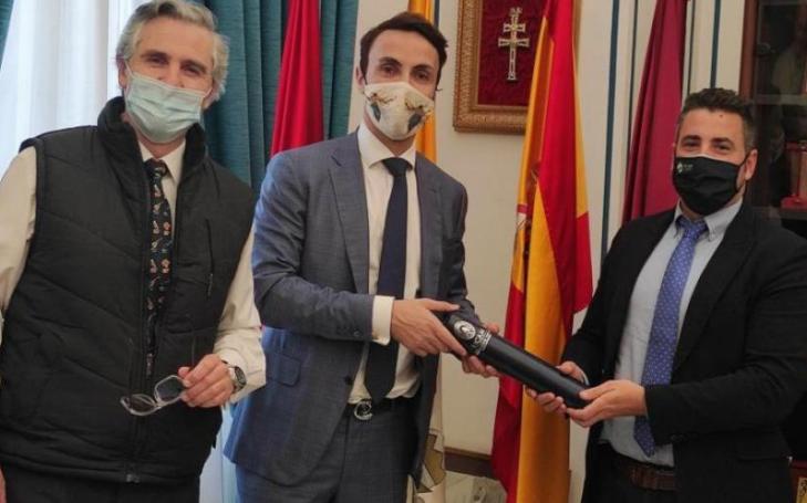 From left to right, Pablo Blesa, Alejandro Blanco Fernández and José Luis Mendoza García