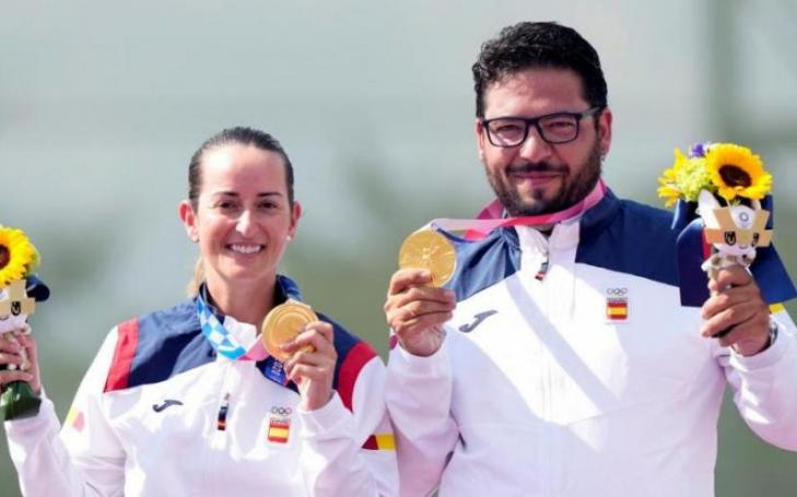 Spain's mixed Olympic shooting duo win the first gold medal for the Spanish team at Tokyo 2020