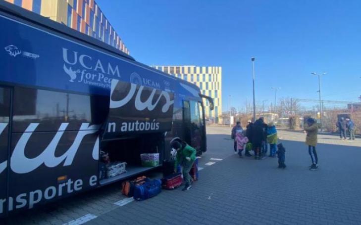 UCAM is picking them up in Poland, where it is also unloading its first trailer with humanitarian aid
