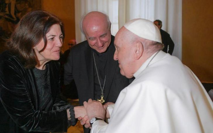 The president of the UCAM holds an affectionate meeting with Pope Francis