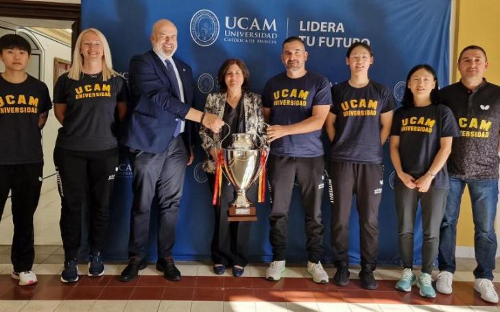 Reception in honour of the UCAM Cartagena Table Tennis team for its League title