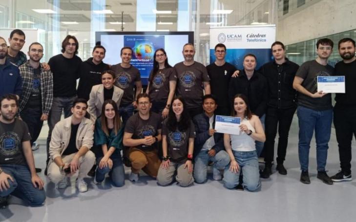 Group photo of some of the participants in the regional phase of HackForGood 2024.