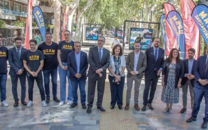Inauguration of the UCAM - COE - Murcia City Council Olympic exhibition in the Paseo Alfonso X