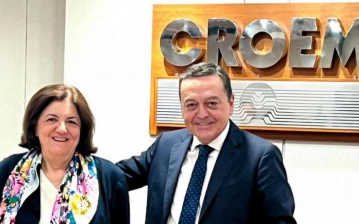 María Dolores García, UCAM President, and José María Albarracín, CROEM President