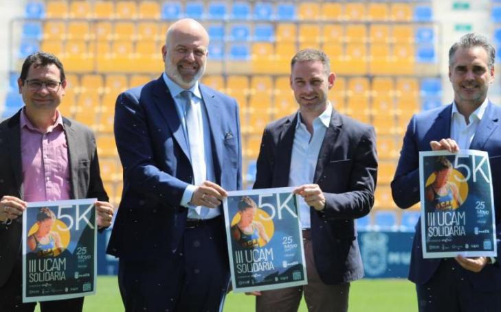 Antonio Bermúdez, Pablo Rosique, Miguel Ángel Noguera and Pepe Meseguer during the presentation of the event