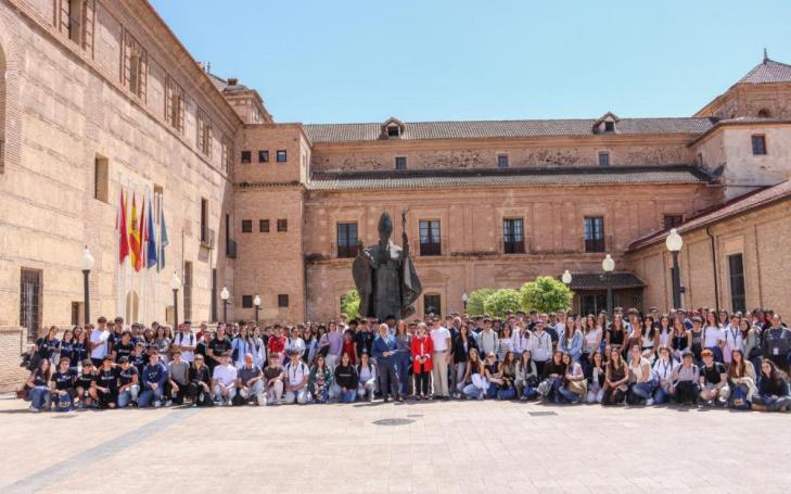Students participating in the UCAM 2025 Science Olympiads at the Los Jerónimos Campus