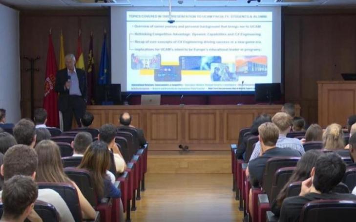 Professor Lynn W. Phillips giving his lecture