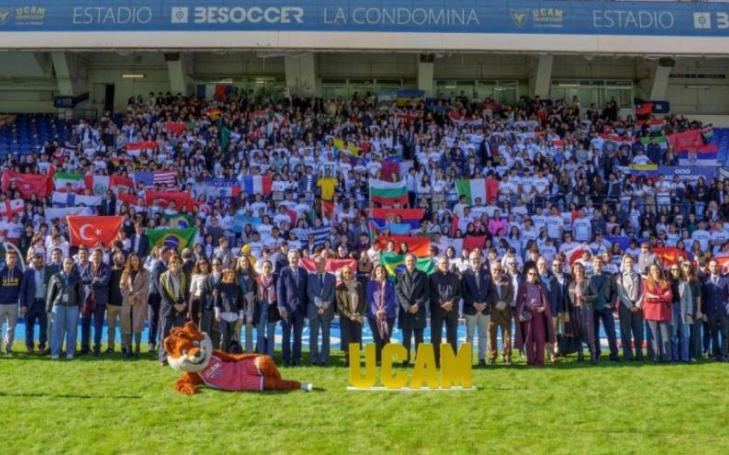 The BeSoccer La Condomina stadium hosted the UCAM 2025 International Welcome