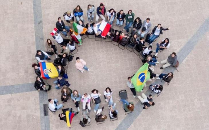 group of international students