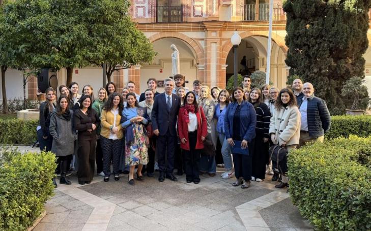 Participants of the Blended Intensive Program (BIP) during the welcome ceremony held at UCAM.