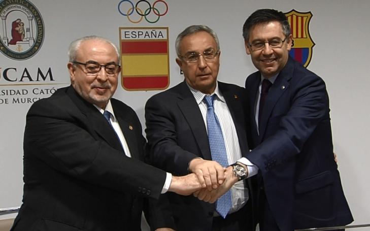 UCAM, COE and FC Barcelona, united on the basis of teaching and research in high level sports UCAM, COE and FC Barcelona, united on the basis of teaching and research in high level sports