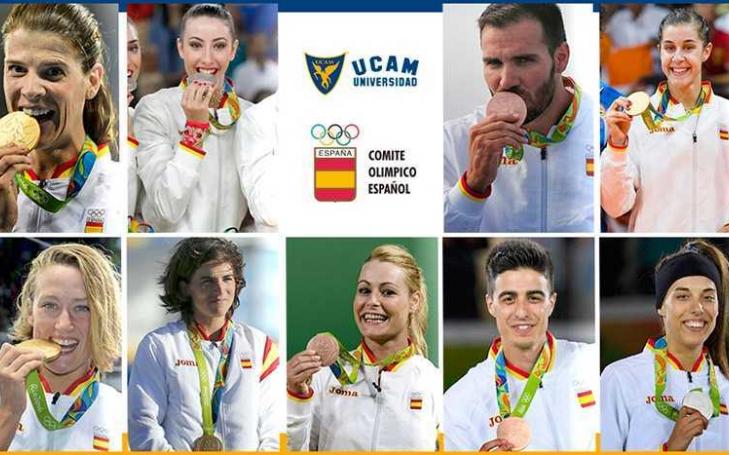 Nine athletes from UCAM won 11 of the 17 Spanish team medals in Rio 16 Nine athletes from UCAM won 11 of the 17 Spanish team medals in Rio 16