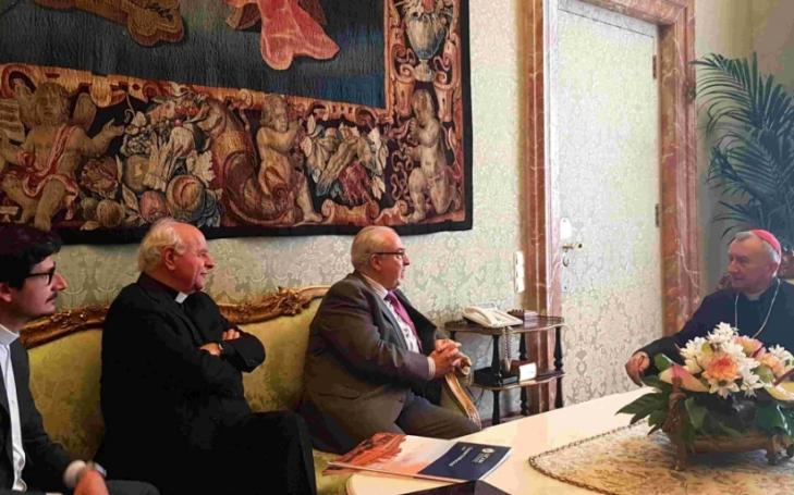 The secretary of the Vatican State receives president of UCAM in a private hearing The secretary of the Vatican State receives president of UCAM in a private hearing
