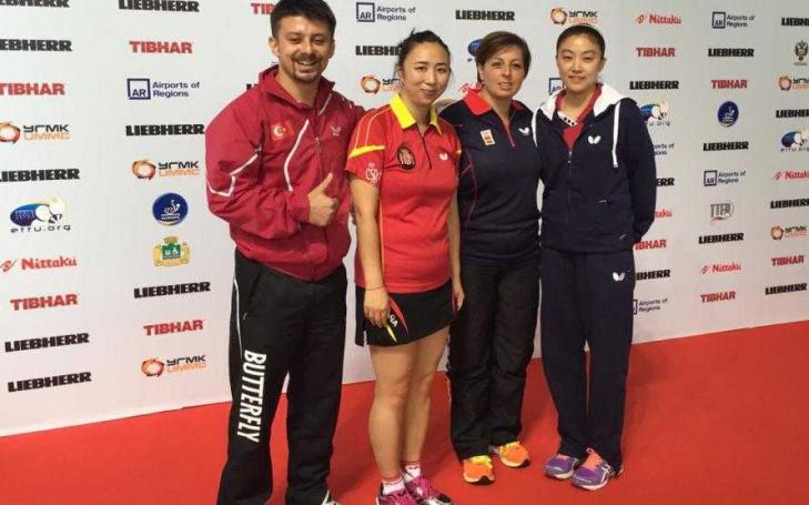Yanfei Shen obtains gold in doubles at the European Championships Yanfei Shen obtains gold in doubles at the European Championships