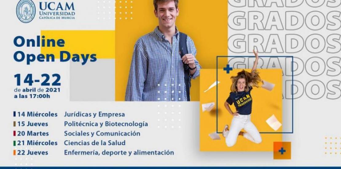 UCAM Open Days, from April 14 to 22, at 5:00 p.m.