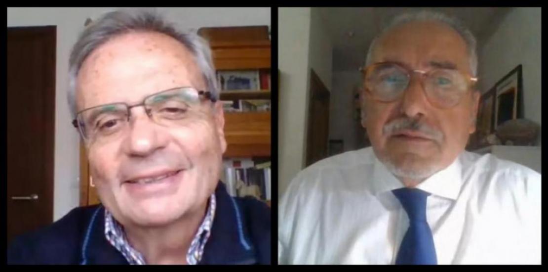 Rafael Matesanz, president of National Transplant Organization (left side) and Mariano Guerrero (right side), Director of Master in Management and Planning of Health Services