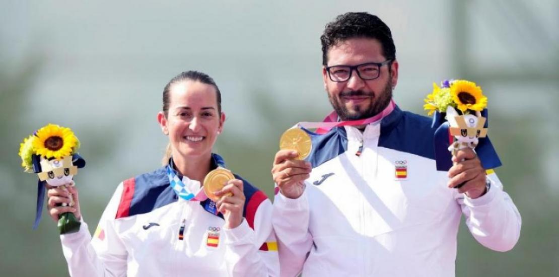 Spain's mixed Olympic shooting duo win the first gold medal for the Spanish team at Tokyo 2020
