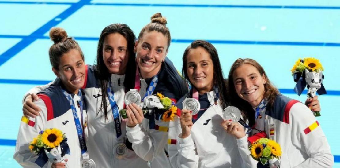 The Spanish water polo team wins silver at Tokyo 2020 (COE)