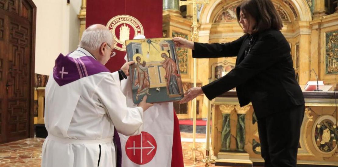 UCAM receives the Icon of the Holy Annunciation from Syria