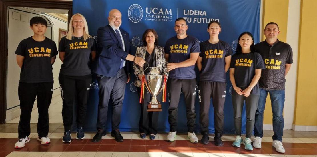 Reception in honour of the UCAM Cartagena Table Tennis team for its League title