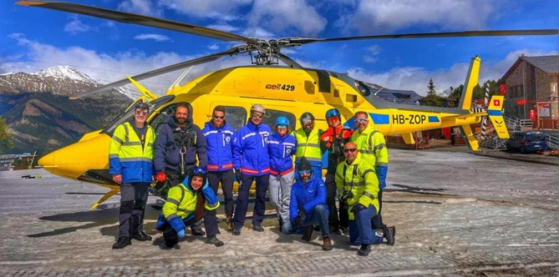 Photo of the team that carried out the simulation to recreate a hypothermic CPR situation in VR