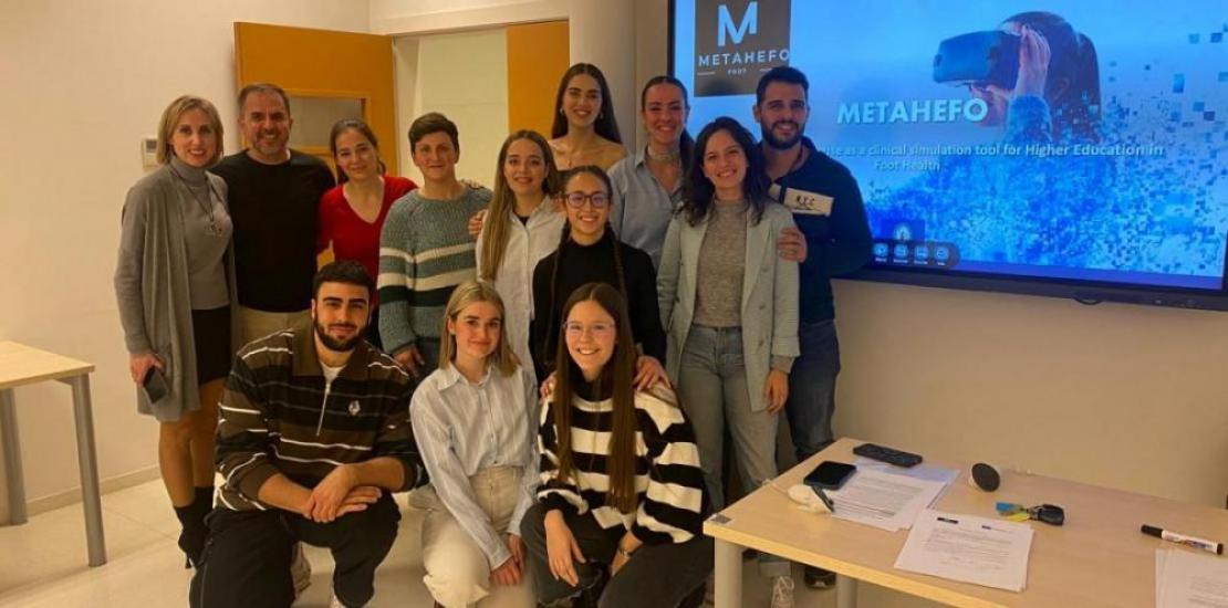 UCAM researchers Manuel Pardo Ríos, Javier Alonso Fernández and Ana Cristina Moreno Marín attend the kick-off meeting of the European METAHEFO project at the University of Málaga.