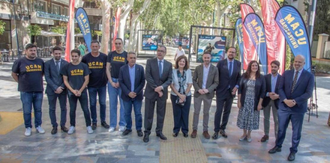 Inauguration of the UCAM - COE - Murcia City Council Olympic exhibition in the Paseo Alfonso X