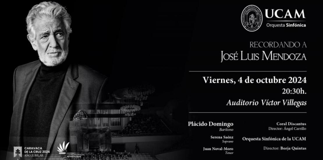 Poster announcing the Grand Lyric Gala 'Remembrance of José Luis Mendoza'