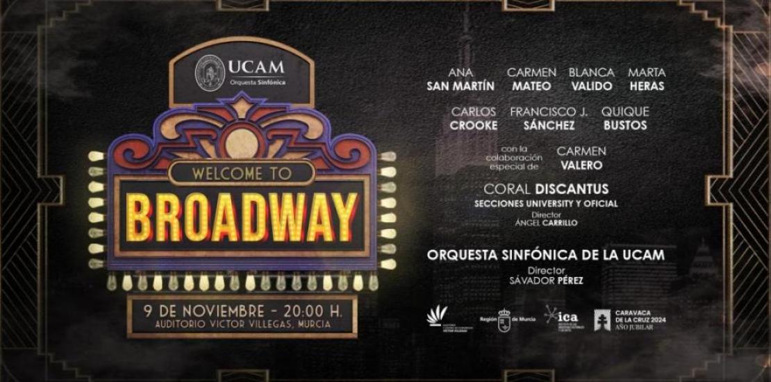 Poster advertising the show 'Welcome to Broadway'