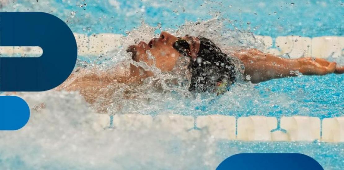 UCAM swimmer Íñigo Llopis, during the competition