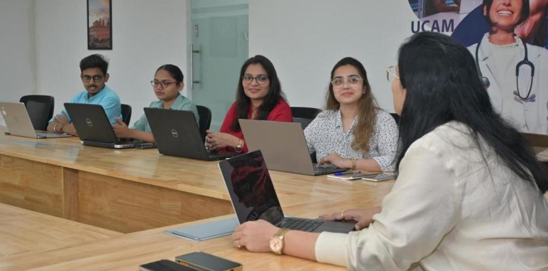 One of the first classes at UCAM Mumbai Campus