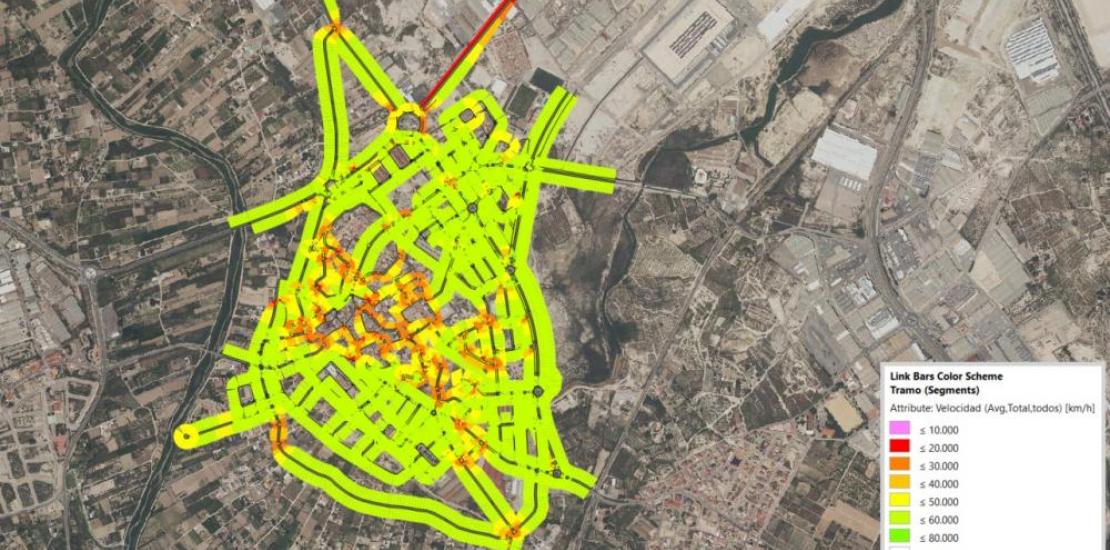 One of the images of the traffic study in the municipality of Lorquí.