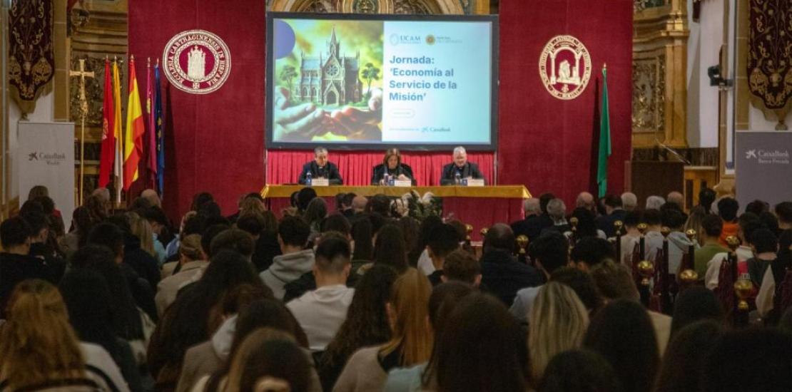 The conference was inaugurated by María Dolores García, UCAM president; Bernardito Cleopas, papal nuncio to Spain, and José Manuel Lorca, bishop of the Diocese of Cartagena