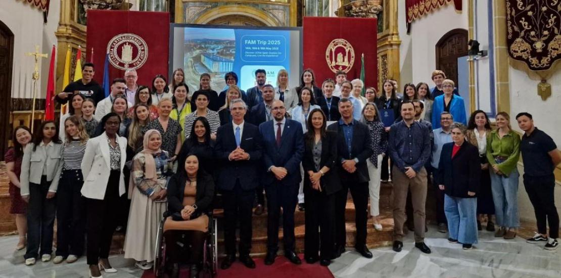 Group photo in the Temple after the official welcome.