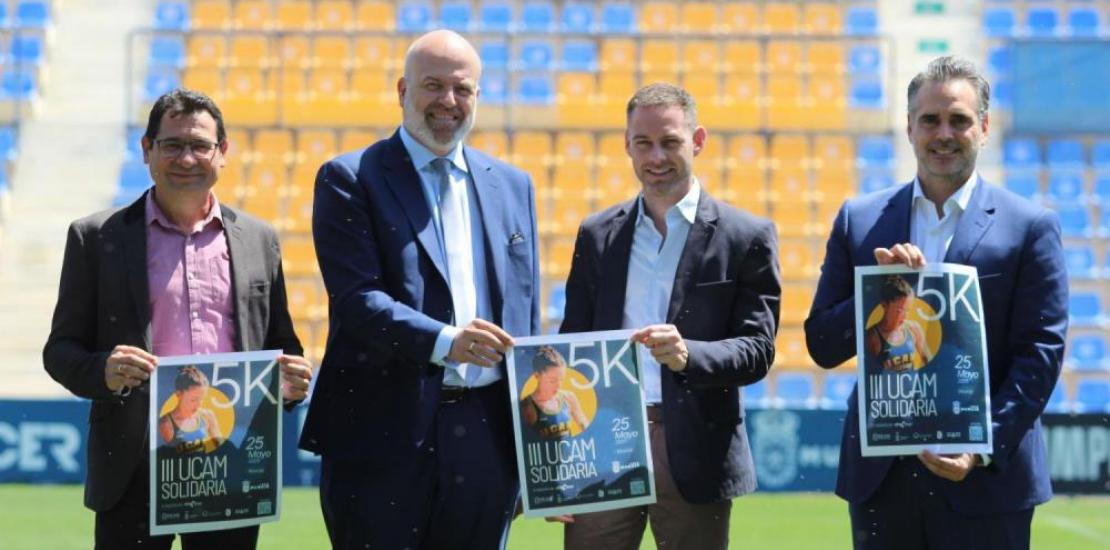 Antonio Bermúdez, Pablo Rosique, Miguel Ángel Noguera and Pepe Meseguer during the presentation of the event