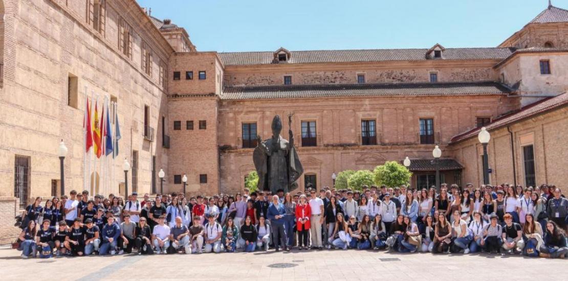 Students participating in the UCAM 2025 Science Olympiads at the Los Jerónimos Campus