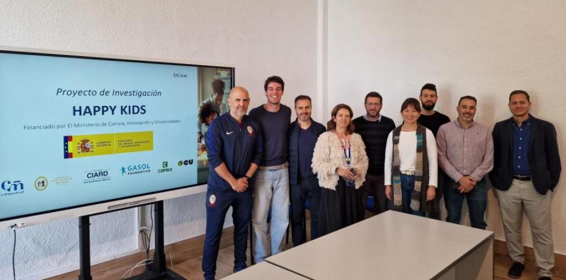 Leaders of the ‘Happy Kids’ project after the presentation at the San Vicente de Paúl Catholic School