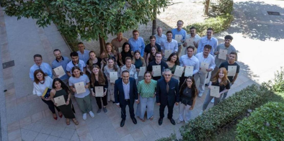 German students of the FOM after graduation at UCAM