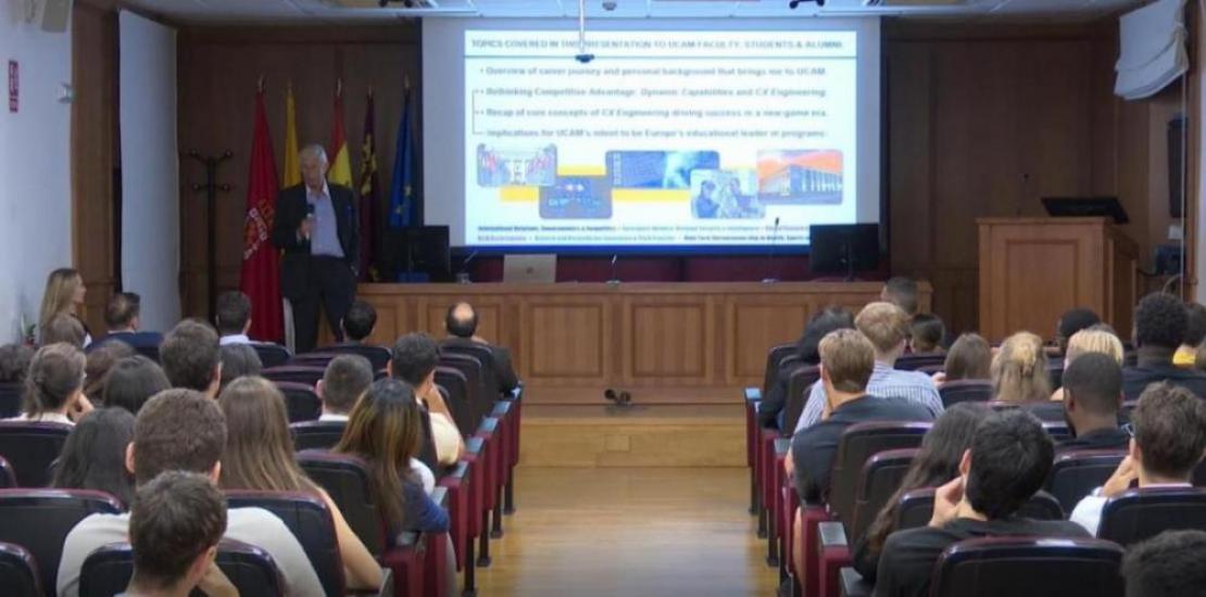 Professor Lynn W. Phillips giving his lecture