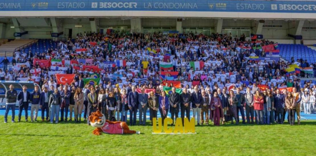 The BeSoccer La Condomina stadium hosted the UCAM 2025 International Welcome