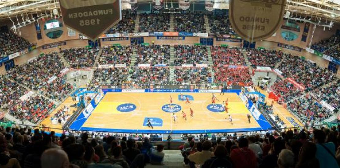 UCAM Murcia CB vs. Unicaja at the Palacio de los Deportes de Murcia.