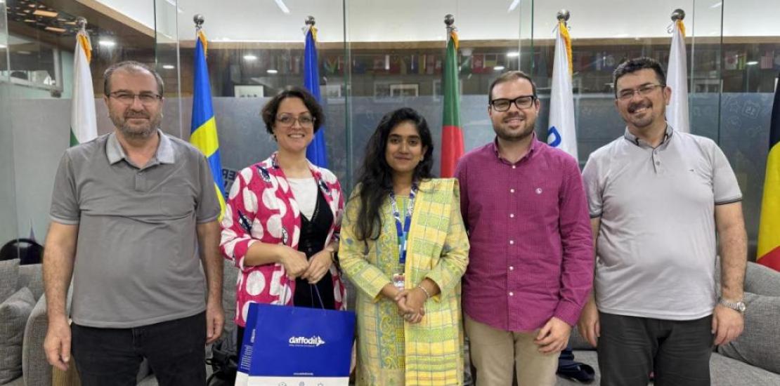 UCAM representatives during their institutional visit to Daffodil International University.