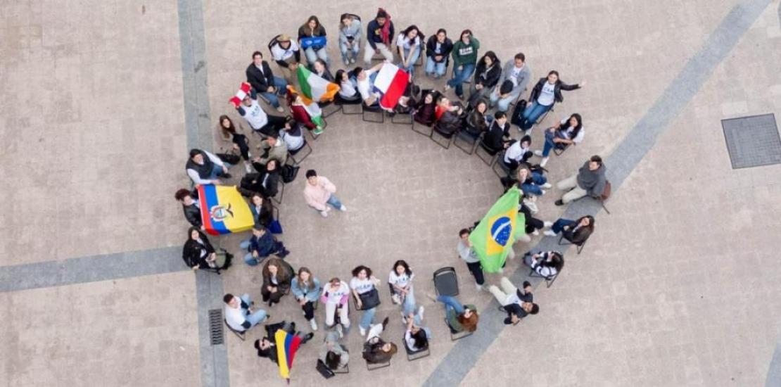 group of international students