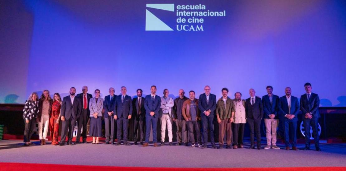 The Director of the School alongside the program coordinators and representatives from various audiovisual industry associations.