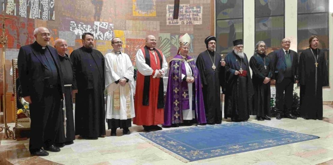 The representatives of different Christian denominations participate in an event of ecumenical prayer The representatives of different Christian denominations participate in an event of ecumenical prayer