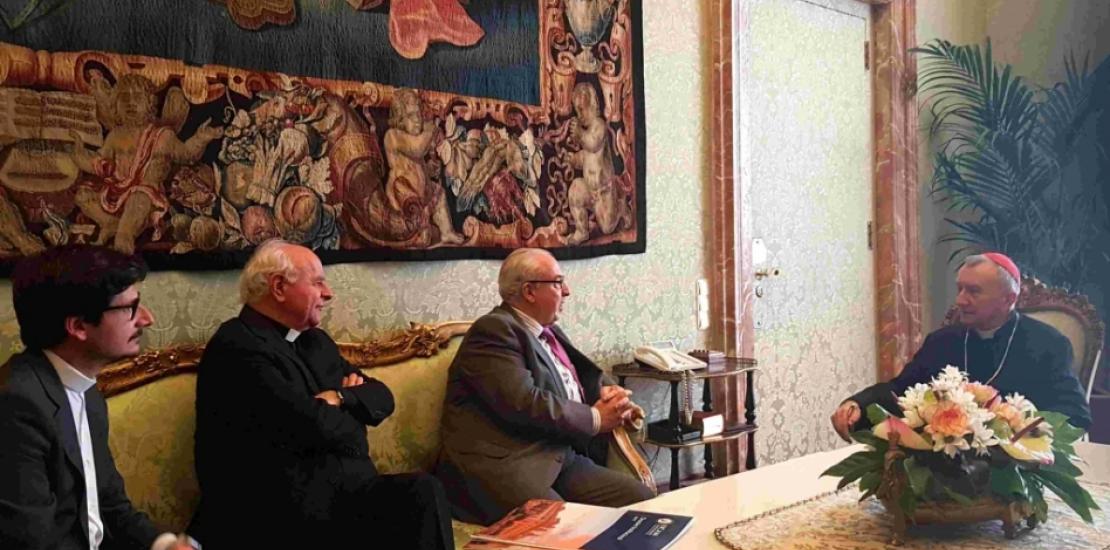 The secretary of the Vatican State receives president of UCAM in a private hearing The secretary of the Vatican State receives president of UCAM in a private hearing