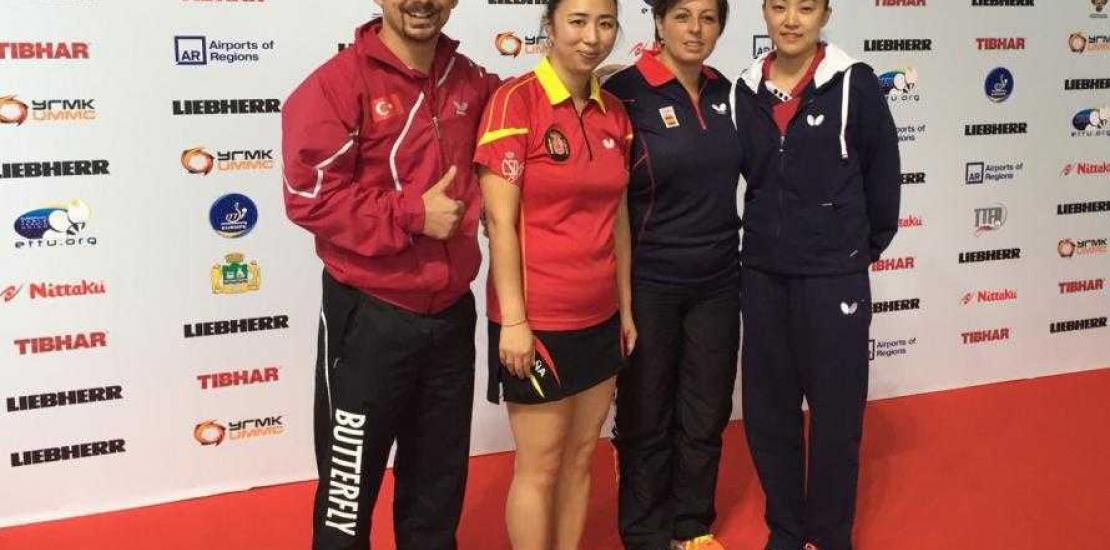 Yanfei Shen obtains gold in doubles at the European Championships Yanfei Shen obtains gold in doubles at the European Championships