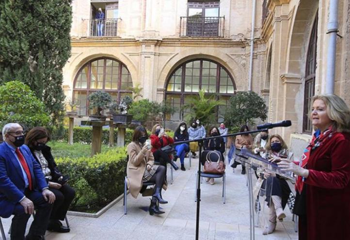 María Jesús Bonilla, director of the International Chair &#039;Women, Business and Sport&#039; of the UCAM, during the event on the occasion of Women&#039;s Day, held on the Campus of Los Jerónimos.