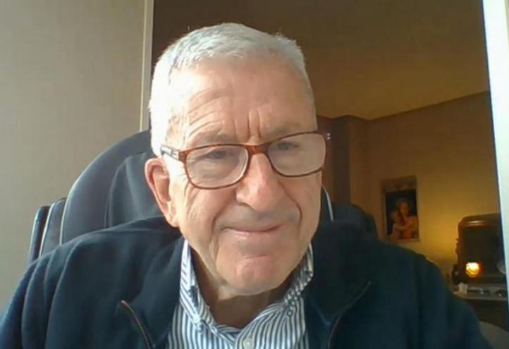 Manuel Bretón, national president of Cáritas Española, during his intervention by videoconference at the International Conference on Charity and Volunteering of the UCAM.